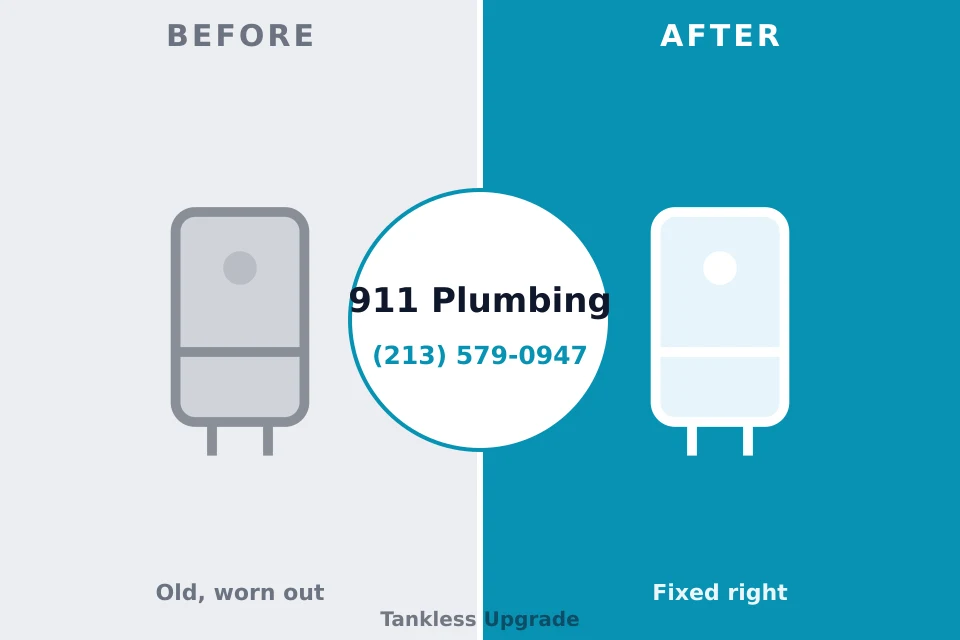 Before and after: plumbing repair Houghton Lake, MI